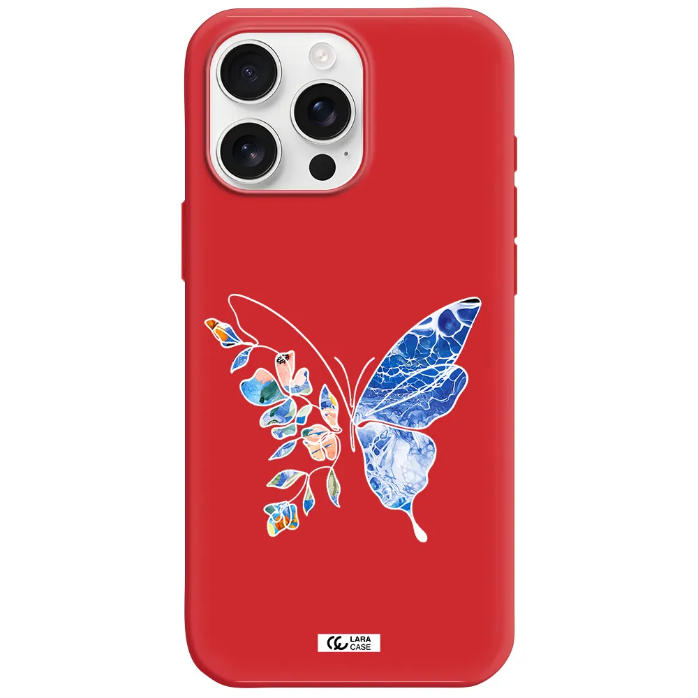 Line Butterfly Apple Iphone 16 Pro Max Silicone Stone Case