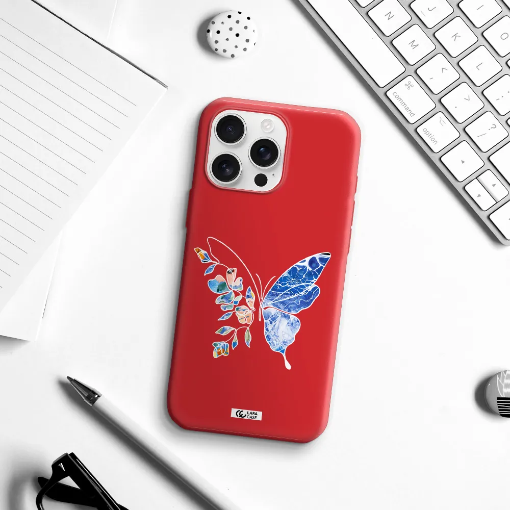 Line Butterfly Apple Iphone 16 Pro Max Silicone Stone Case