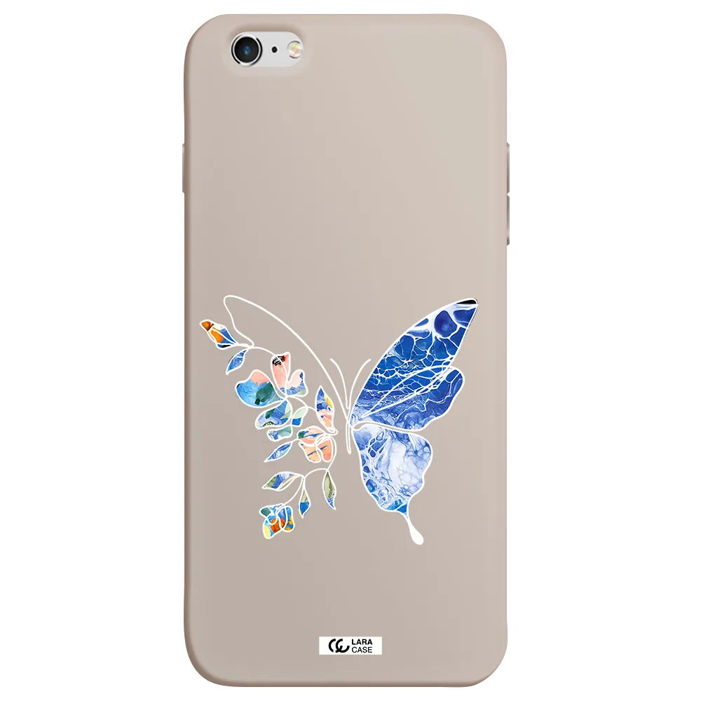 Line Butterfly Apple iPhone 6 plus Silicone Stone Case