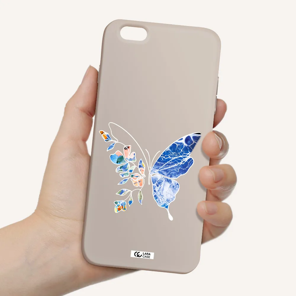 Line Butterfly Apple iPhone 6 plus Silicone Stone Case