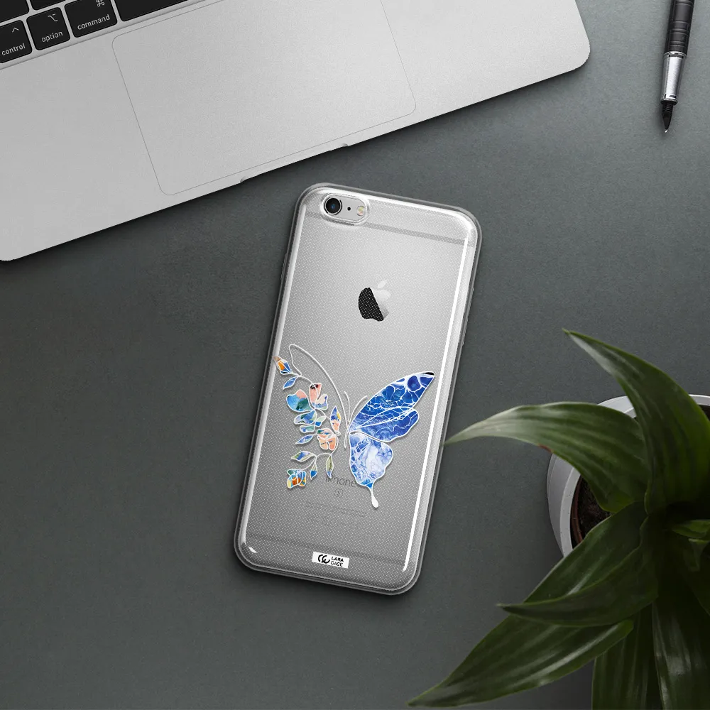 Line Butterfly Apple iPhone 6 s plus Clear TPU Case