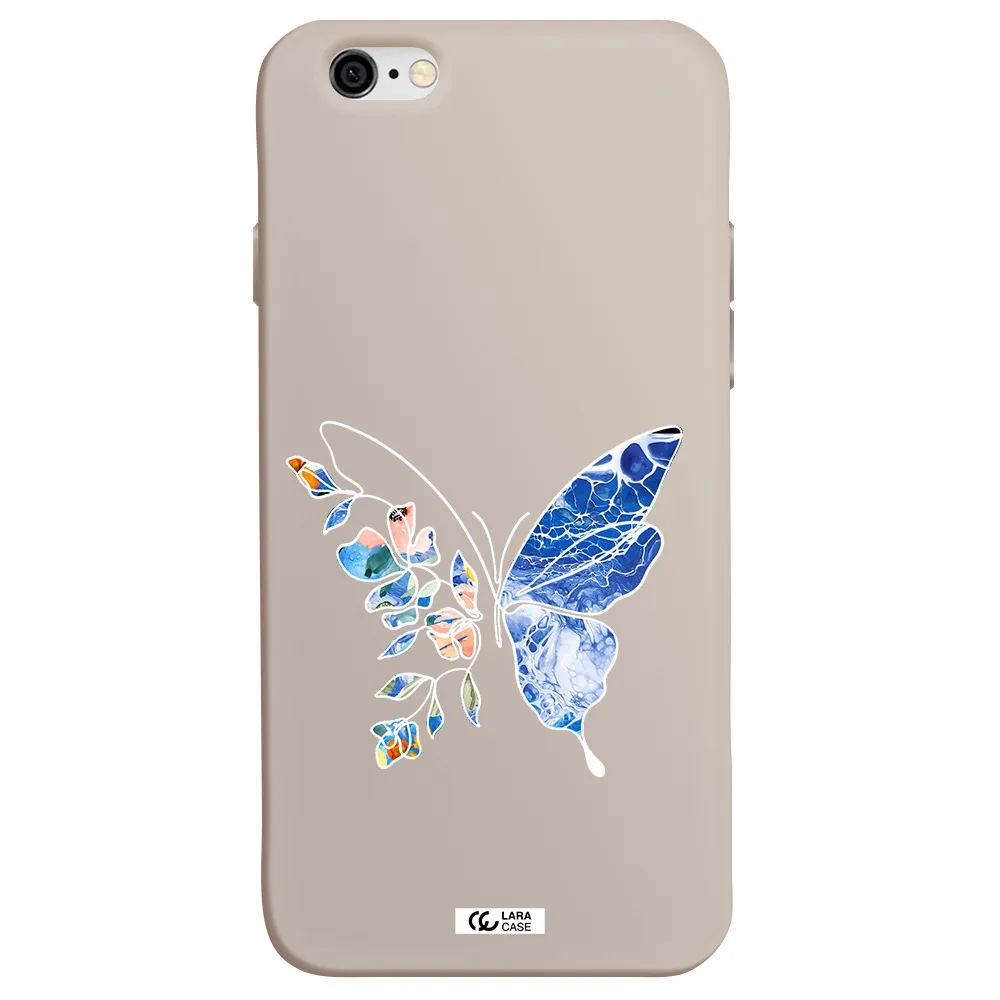 Line Butterfly Apple iPhone 6 Silicone Stone Case