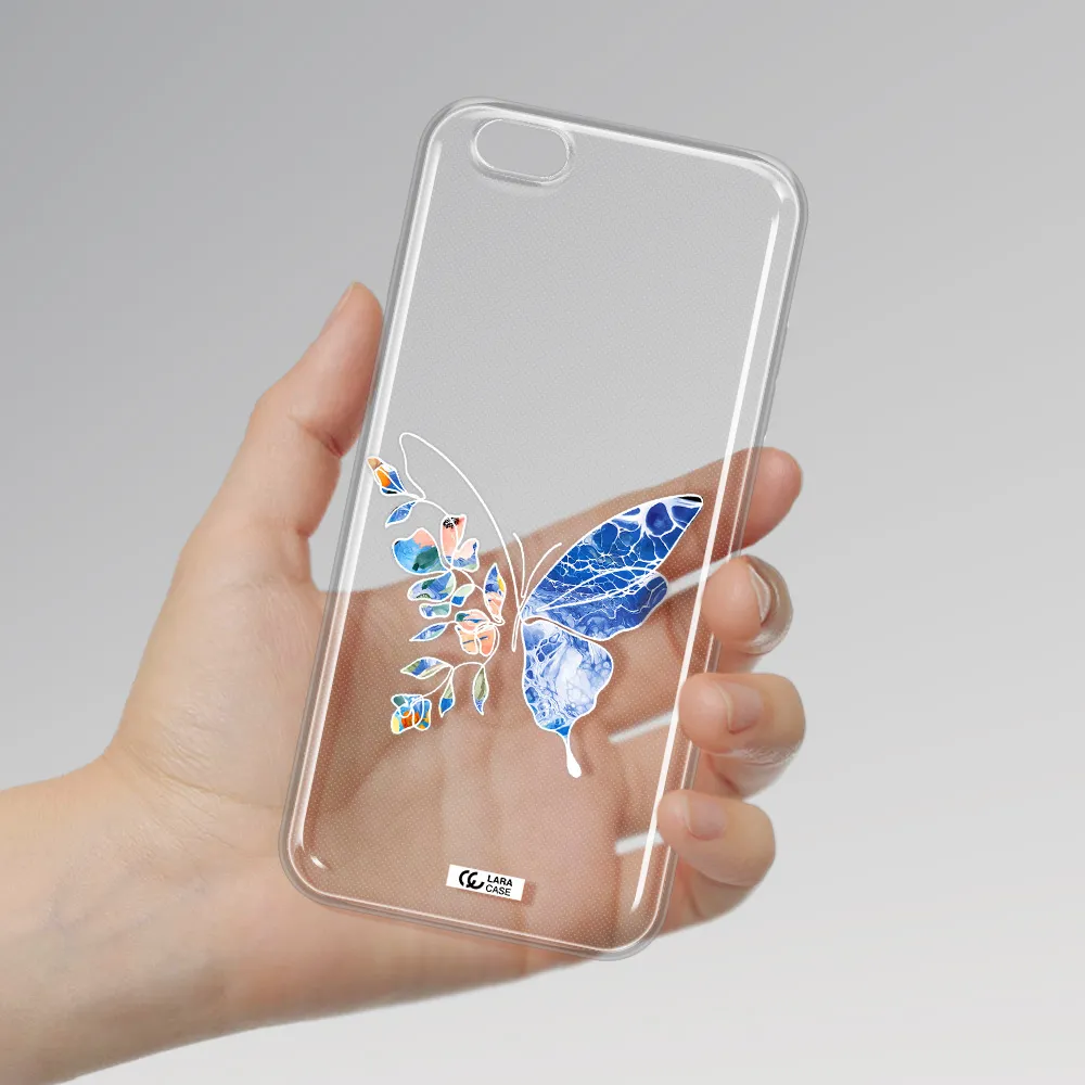 Line Butterfly Apple iPhone 6S Clear TPU Case