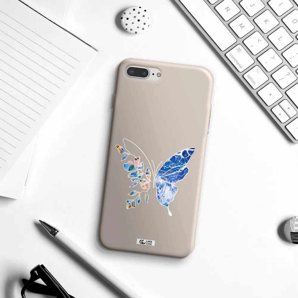Line Butterfly Apple iPhone 7 plus Silicone Stone Case
