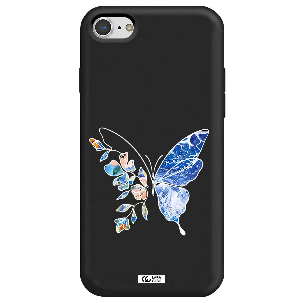 Line Butterfly Apple iPhone 7 Silicone black Case