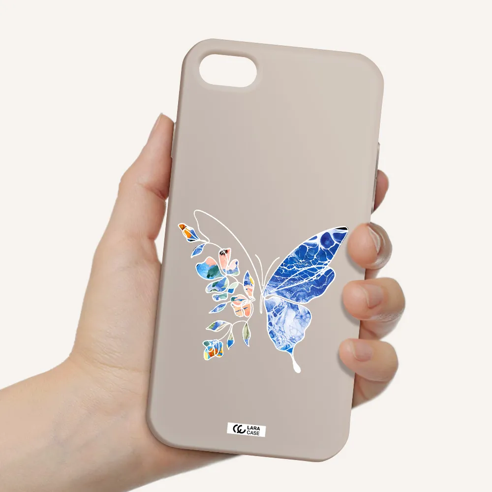 Line Butterfly Apple iPhone 7 Silicone Stone Case