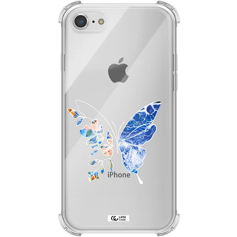 Line Butterfly Apple iPhone 8 Clear PC Case