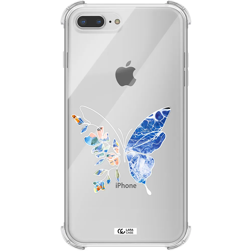 Line Butterfly Apple iPhone 8 plus Clear PC Case