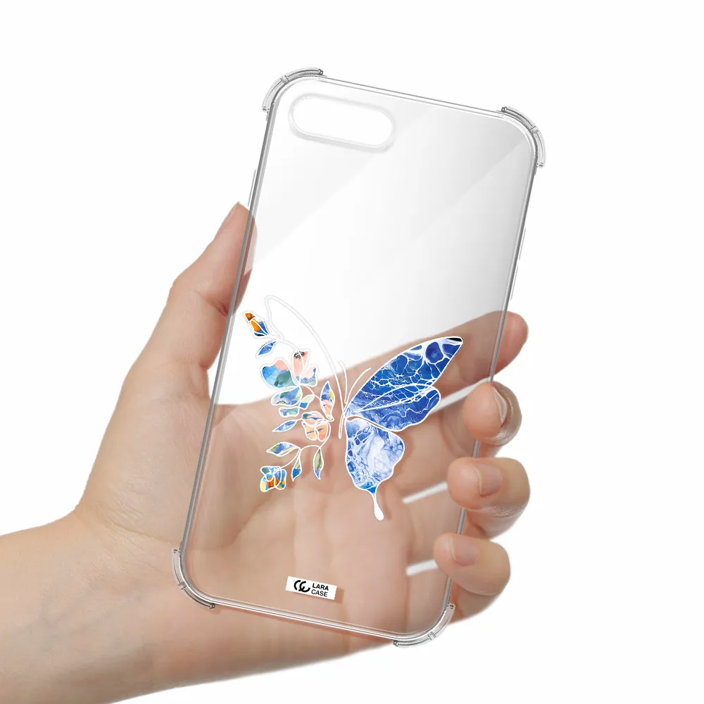 Line Butterfly Apple iPhone 8 plus Clear PC Case
