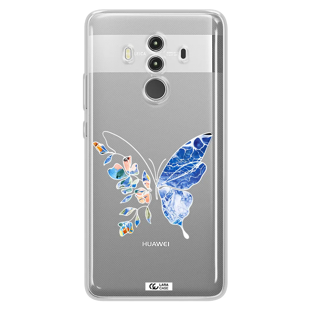 Line Butterfly Huawei Mate 10 Clear TPU Case