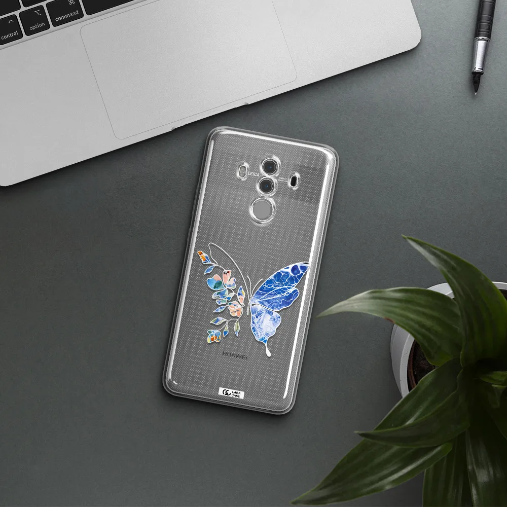 Line Butterfly Huawei Mate 10 Pro Clear TPU Case