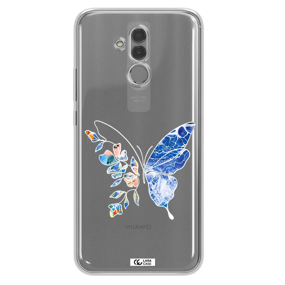 Line Butterfly Huawei Mate 20 Lite Clear TPU Case