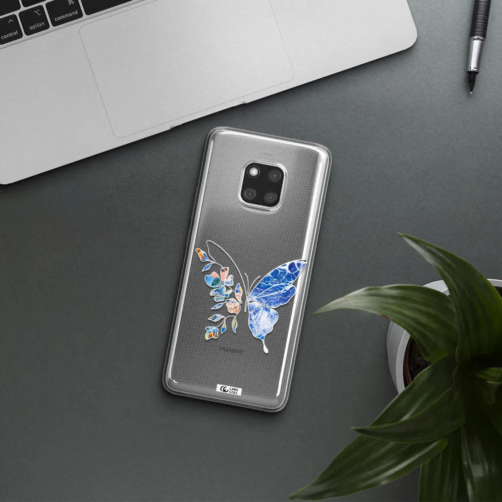 Line Butterfly Huawei Mate 20 Pro Clear TPU Case