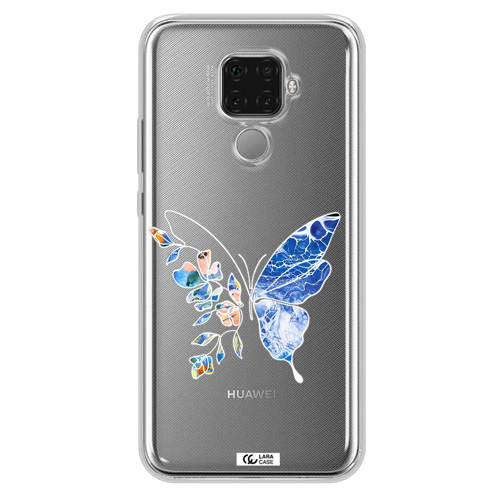 Line Butterfly Huawei Mate 30 Lite Clear TPU Case