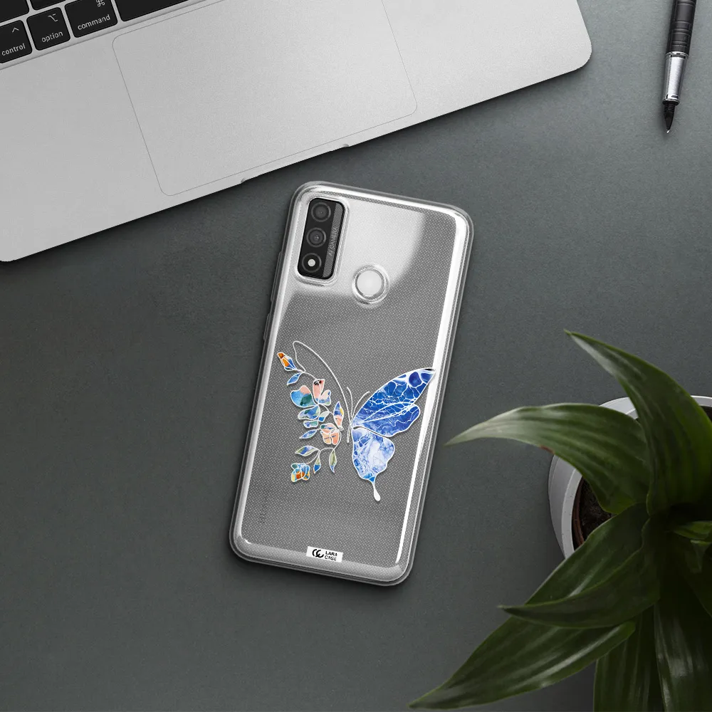 Line Butterfly Huawei P Smart 2020 Clear TPU Case