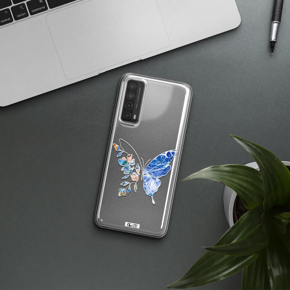 Line Butterfly Huawei P Smart 2021 Clear TPU Case