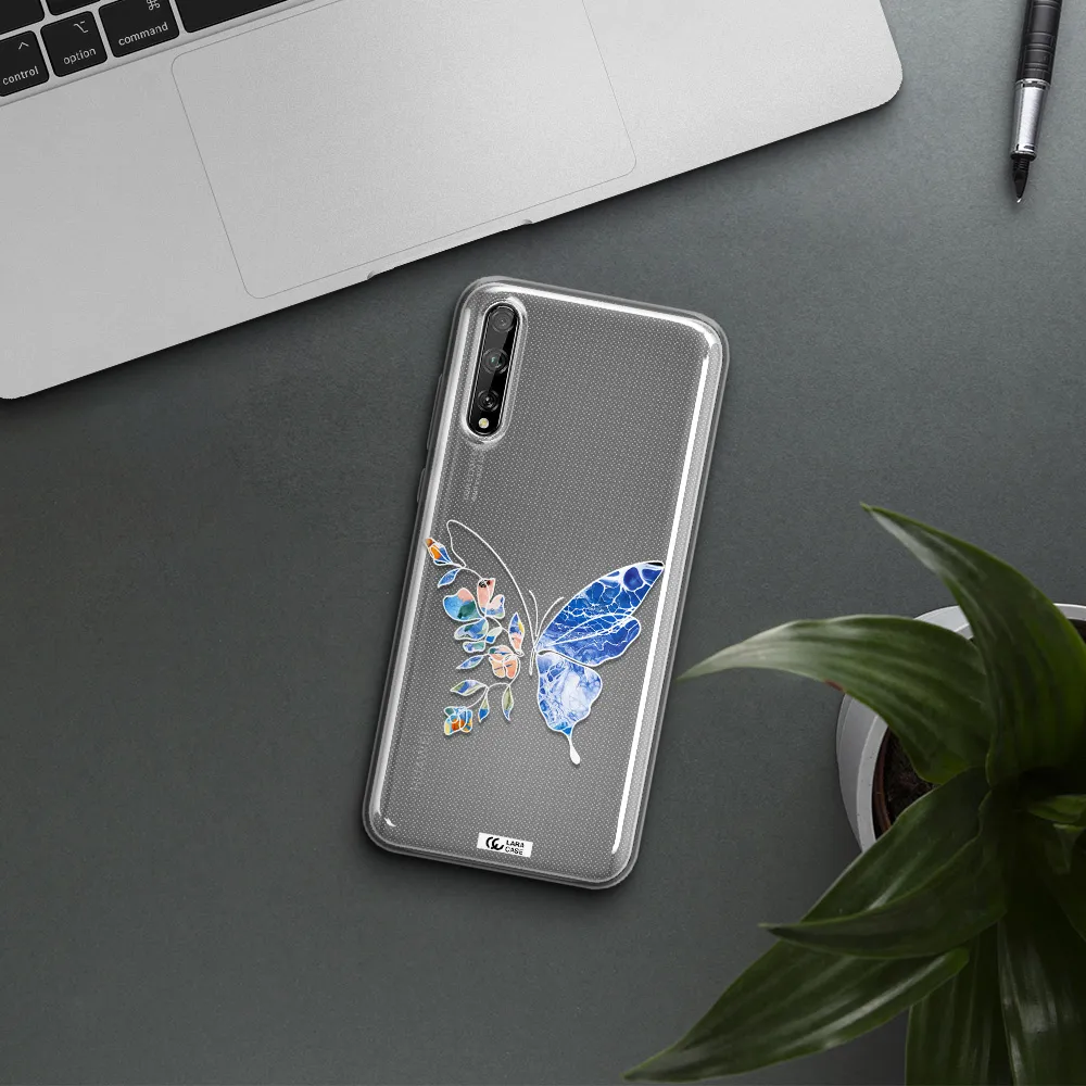 Line Butterfly Huawei P Smart S Clear TPU Case