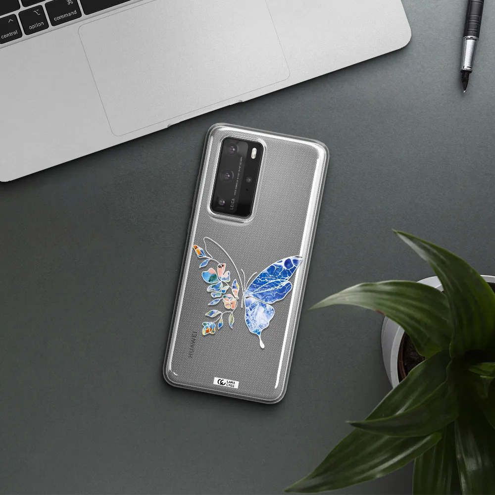 Line Butterfly Huawei P40 Pro Clear TPU Case