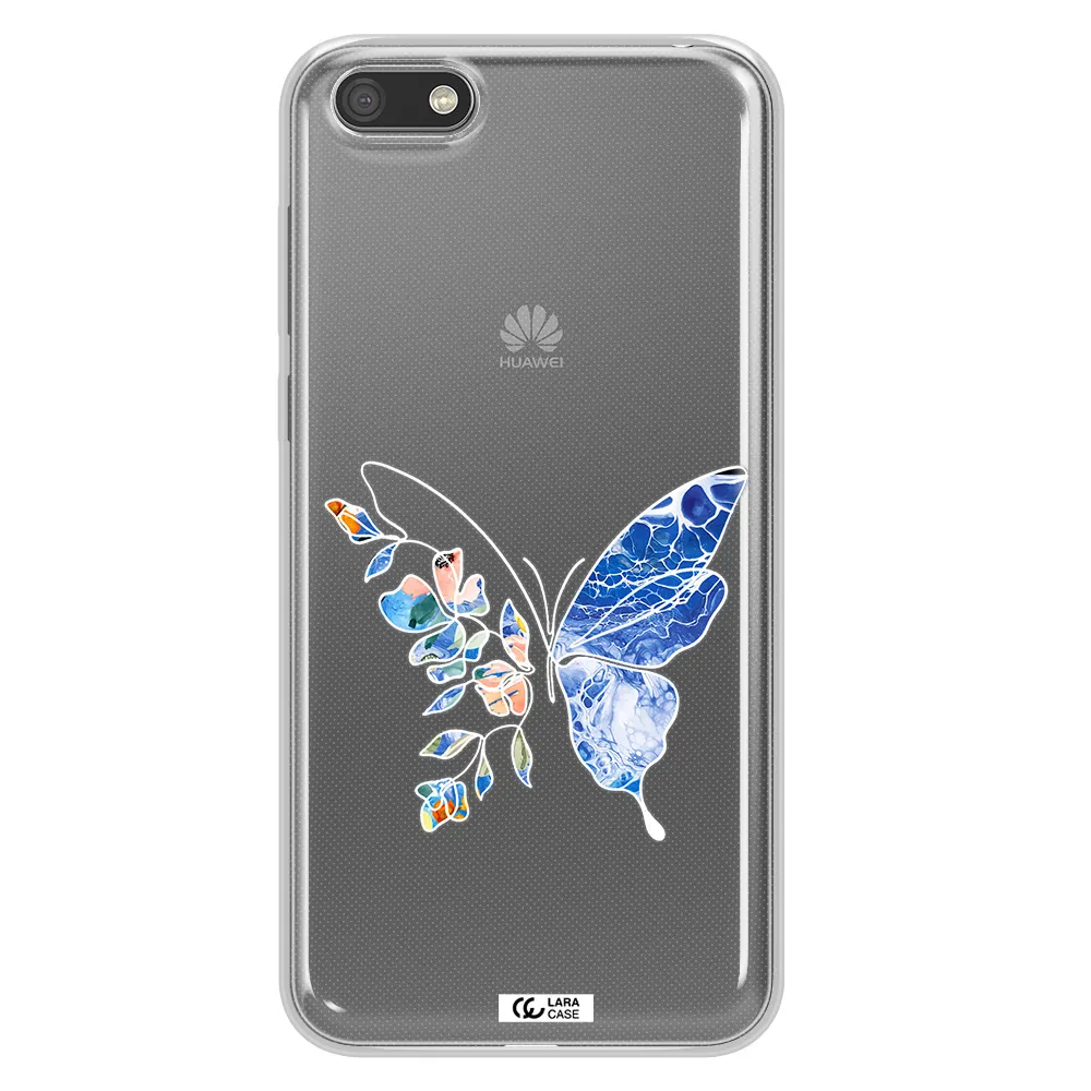 Line Butterfly Huawei Y5 2018 Clear TPU Case