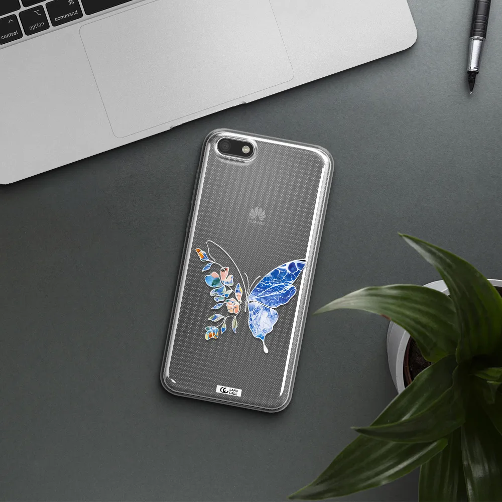 Line Butterfly Huawei Y5 2018 Clear TPU Case