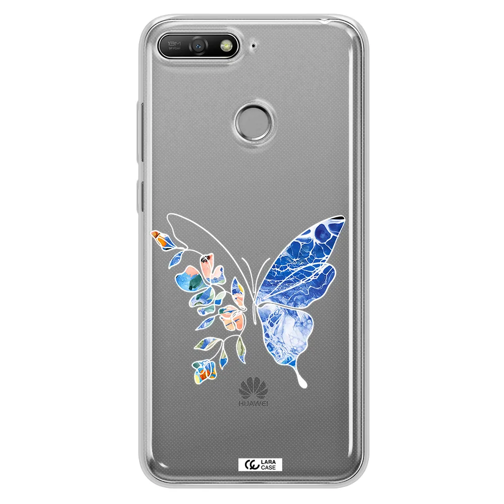 Line Butterfly Huawei Y6 Prime 2018 Clear TPU Case