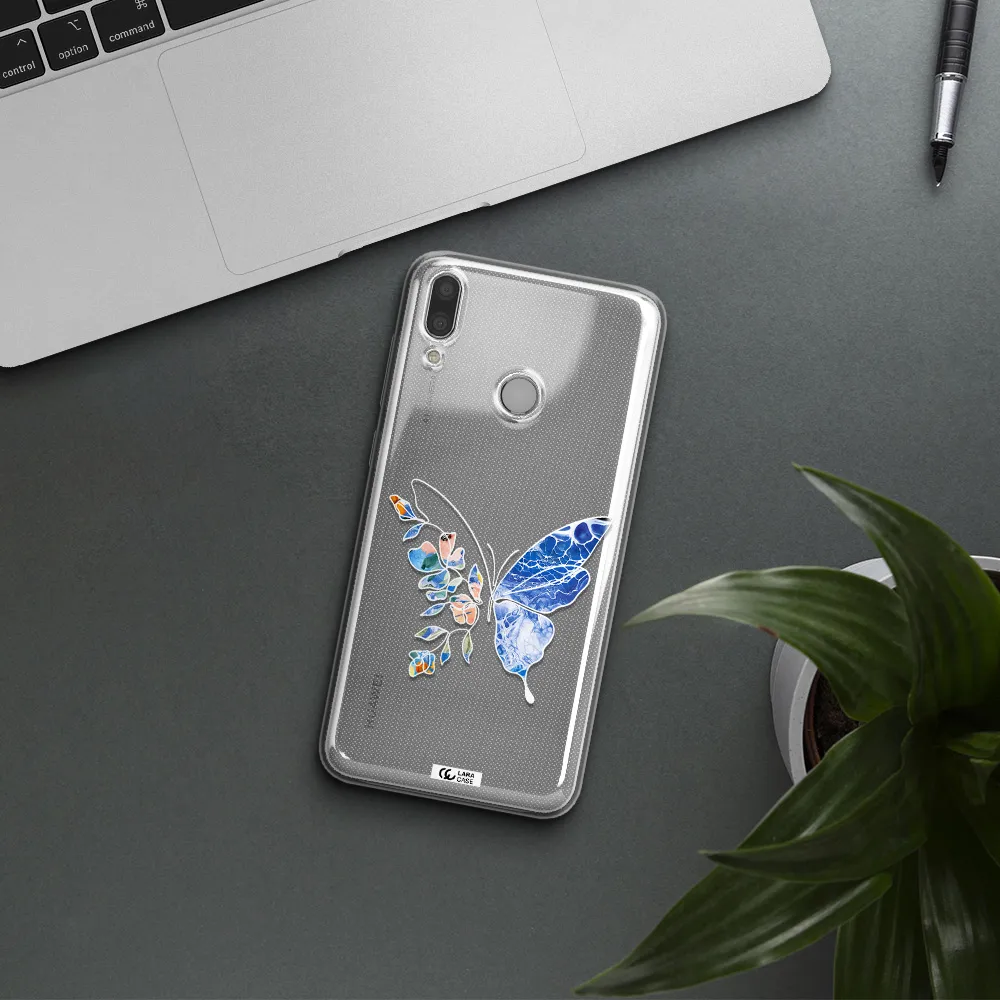 Line Butterfly Huawei Y7 2019 Clear TPU Case