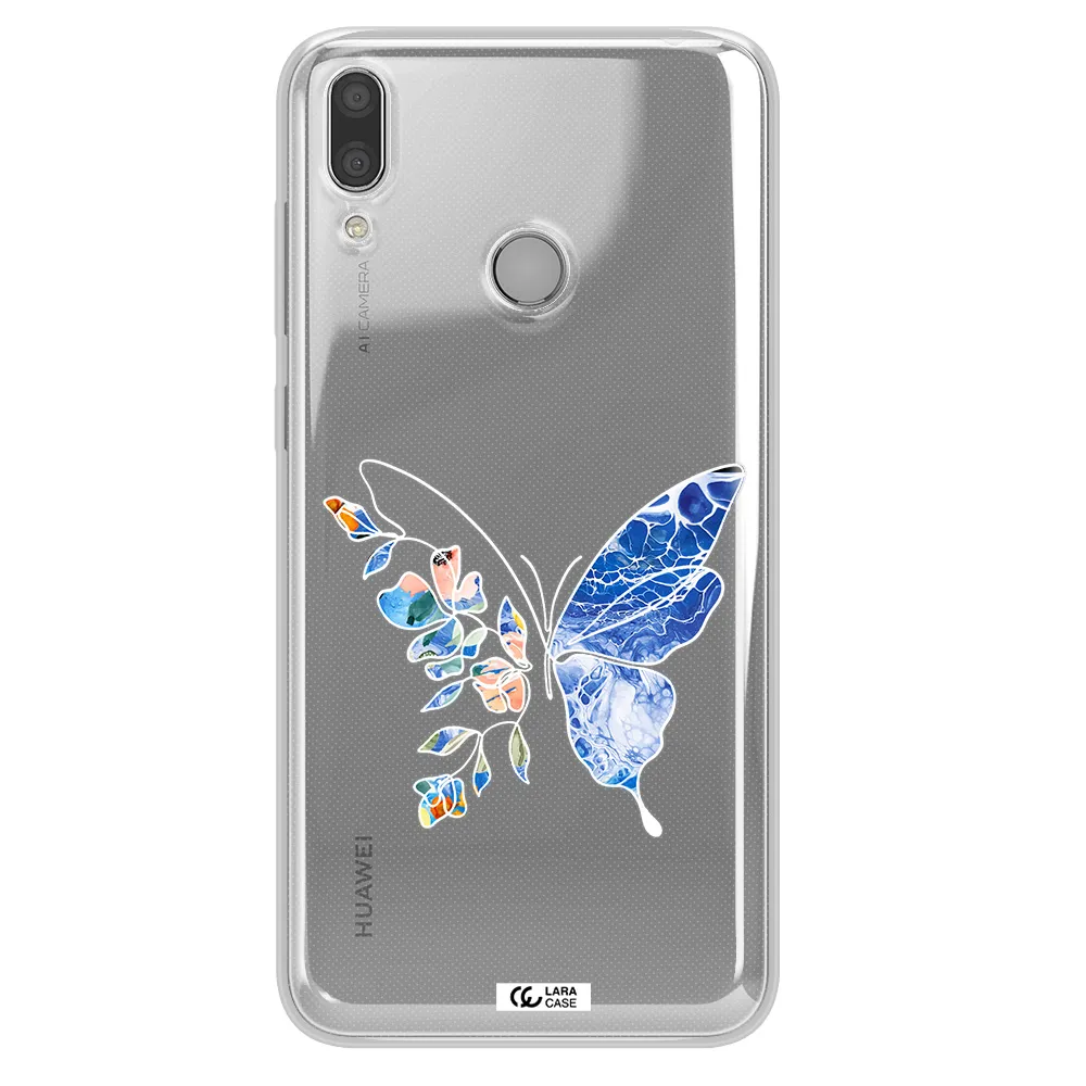 Line Butterfly Huawei Y9 2019 Clear TPU Case