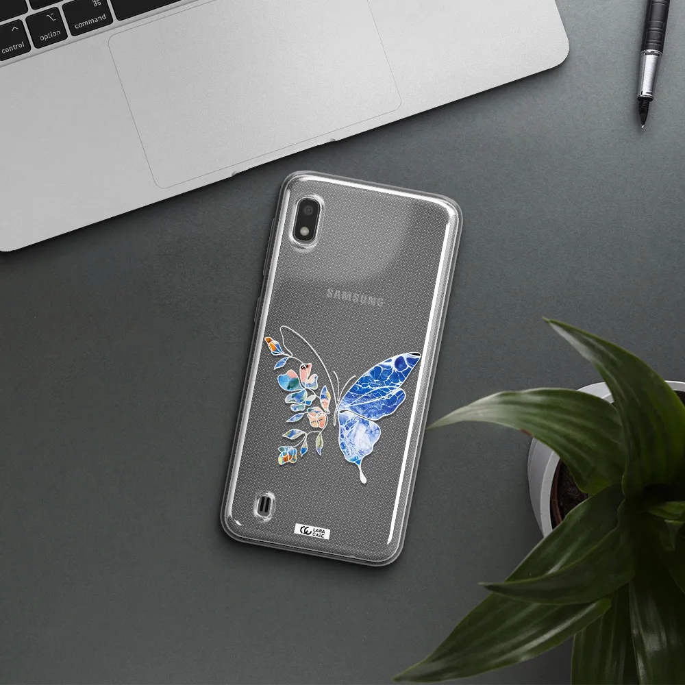 Line Butterfly Samsung A10 Clear TPU Case