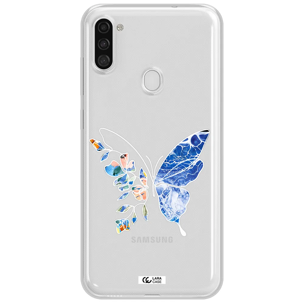 Line Butterfly Samsung A11 Clear TPU Case