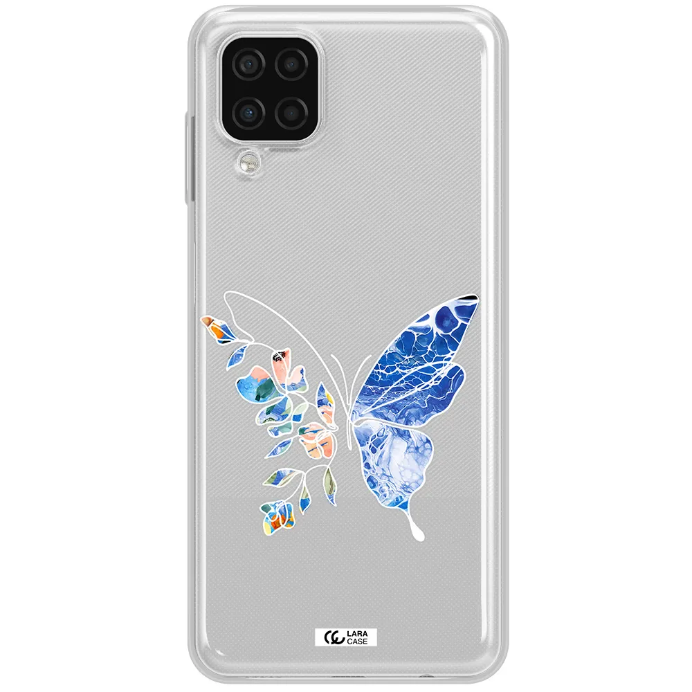 Line Butterfly Samsung A12 4g Clear TPU Case