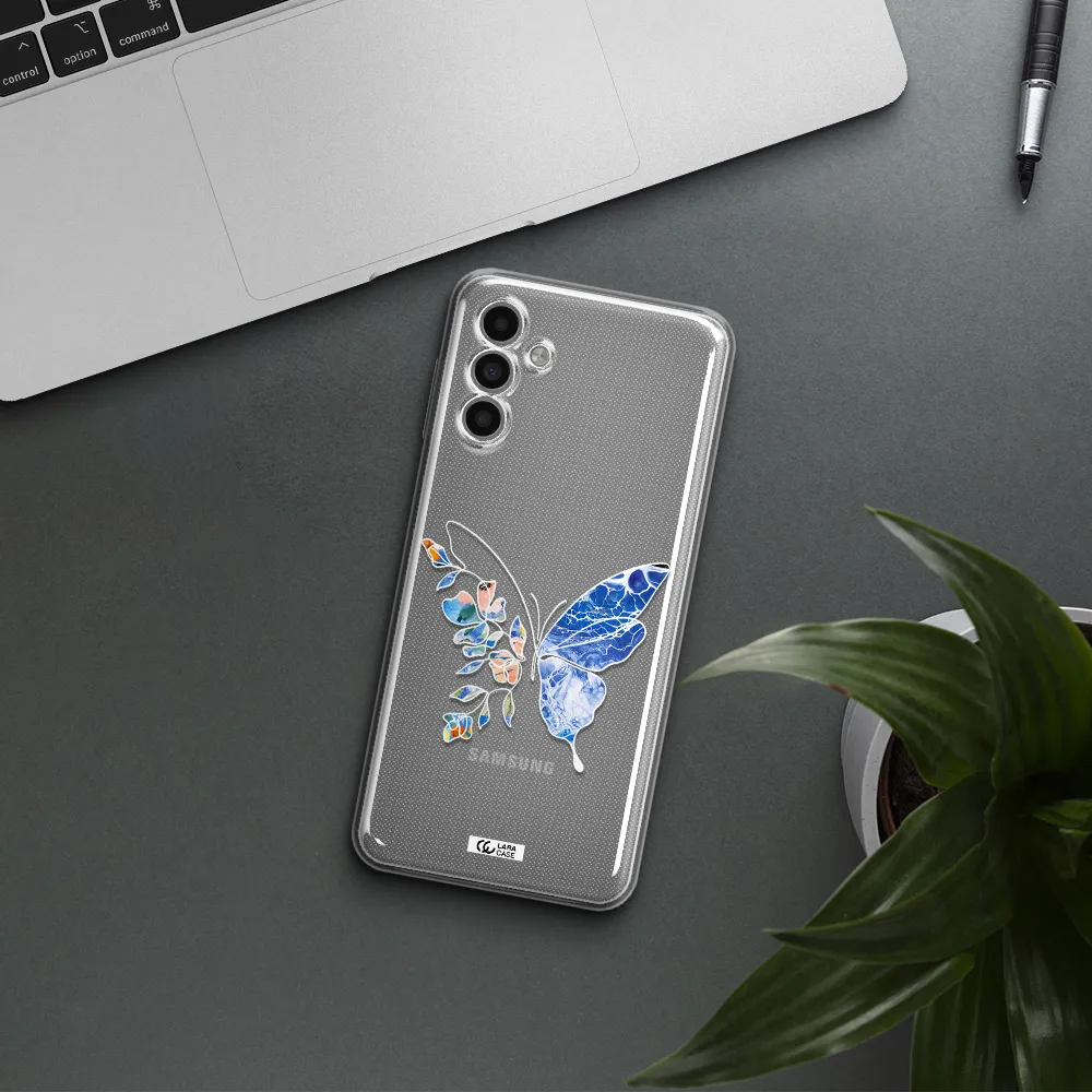 Line Butterfly Samsung A13 5G Clear Tpu Case