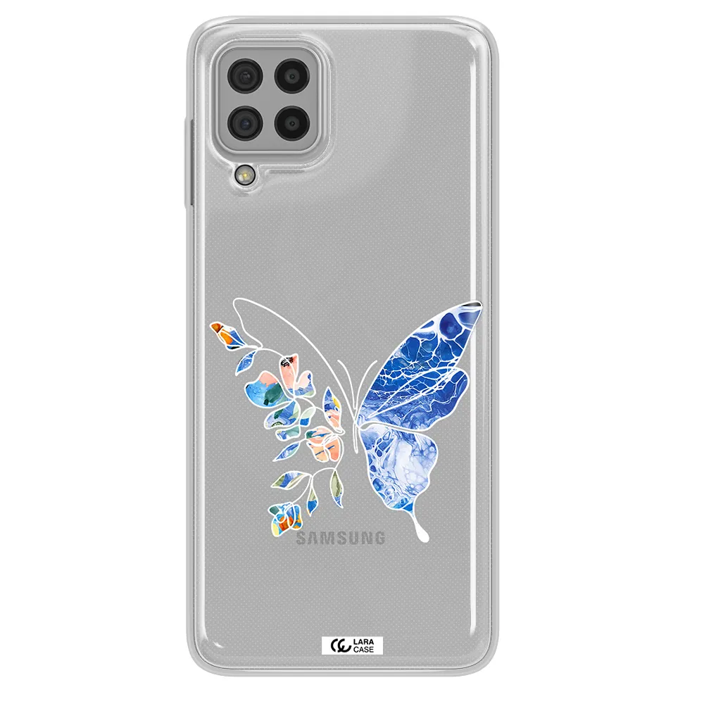 Line Butterfly Samsung A22 4g Clear TPU Case