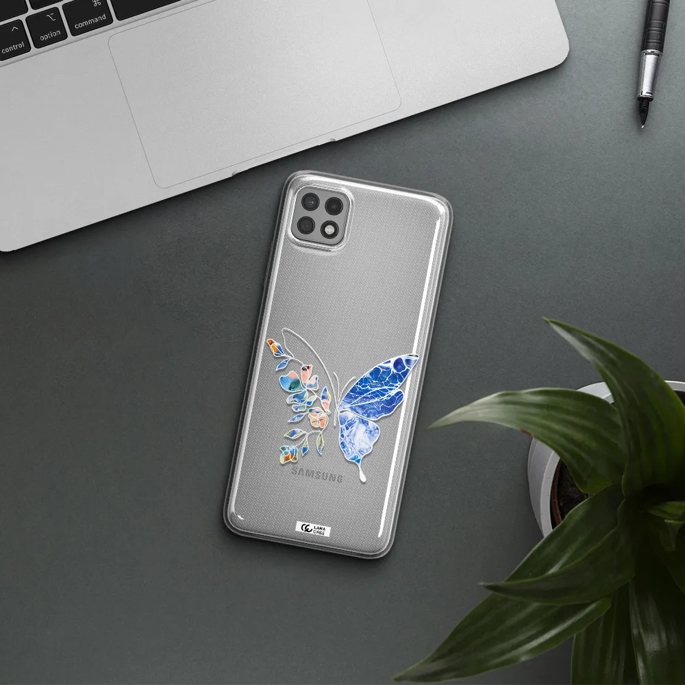 Line Butterfly Samsung A22 5g Clear TPU Case