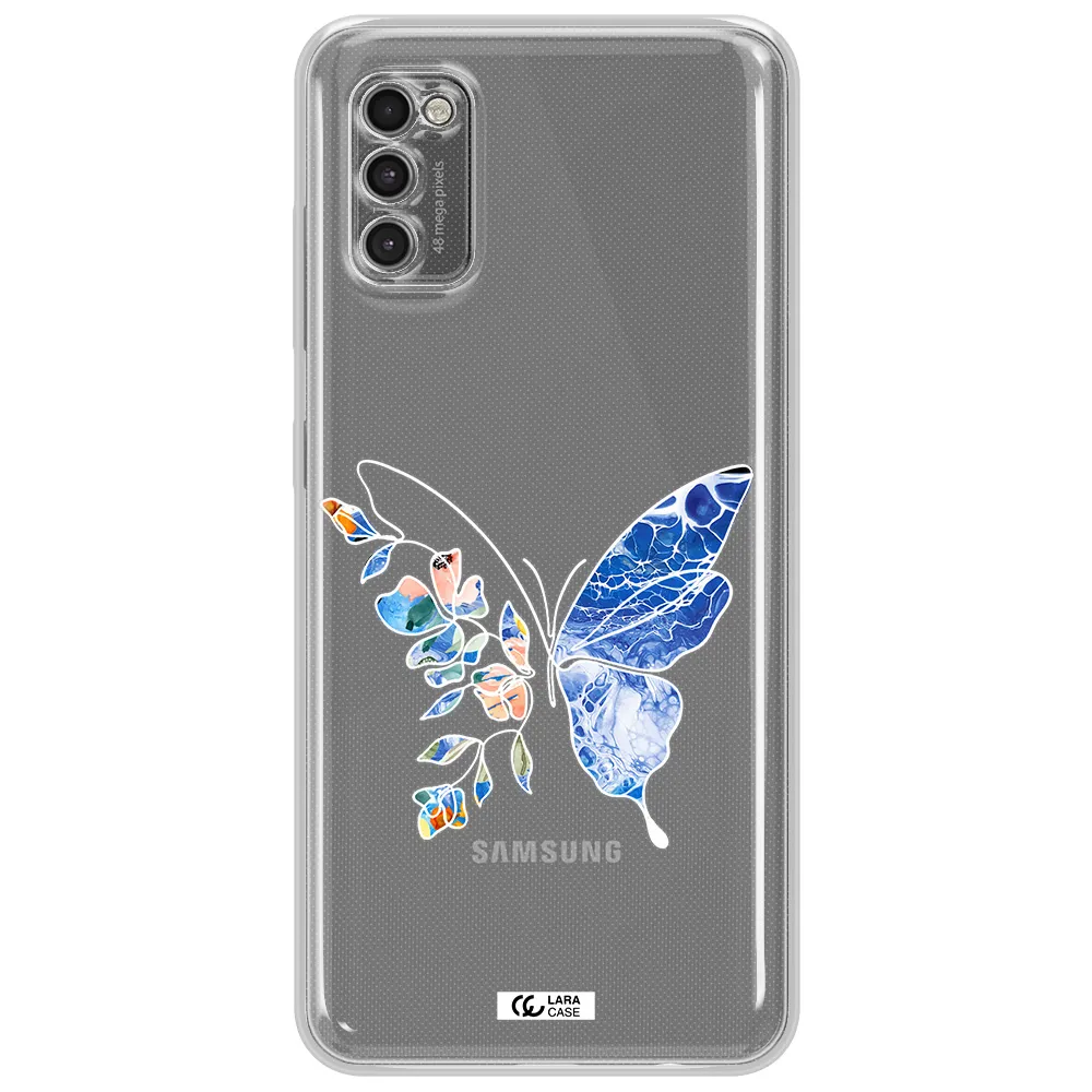 Line Butterfly Samsung A41 Clear Tpu Case