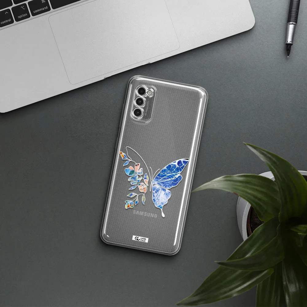 Line Butterfly Samsung A41 Clear Tpu Case