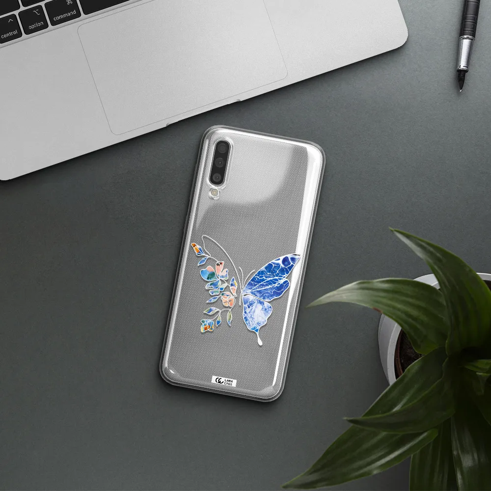 Line Butterfly Samsung A50 Clear TPU Case