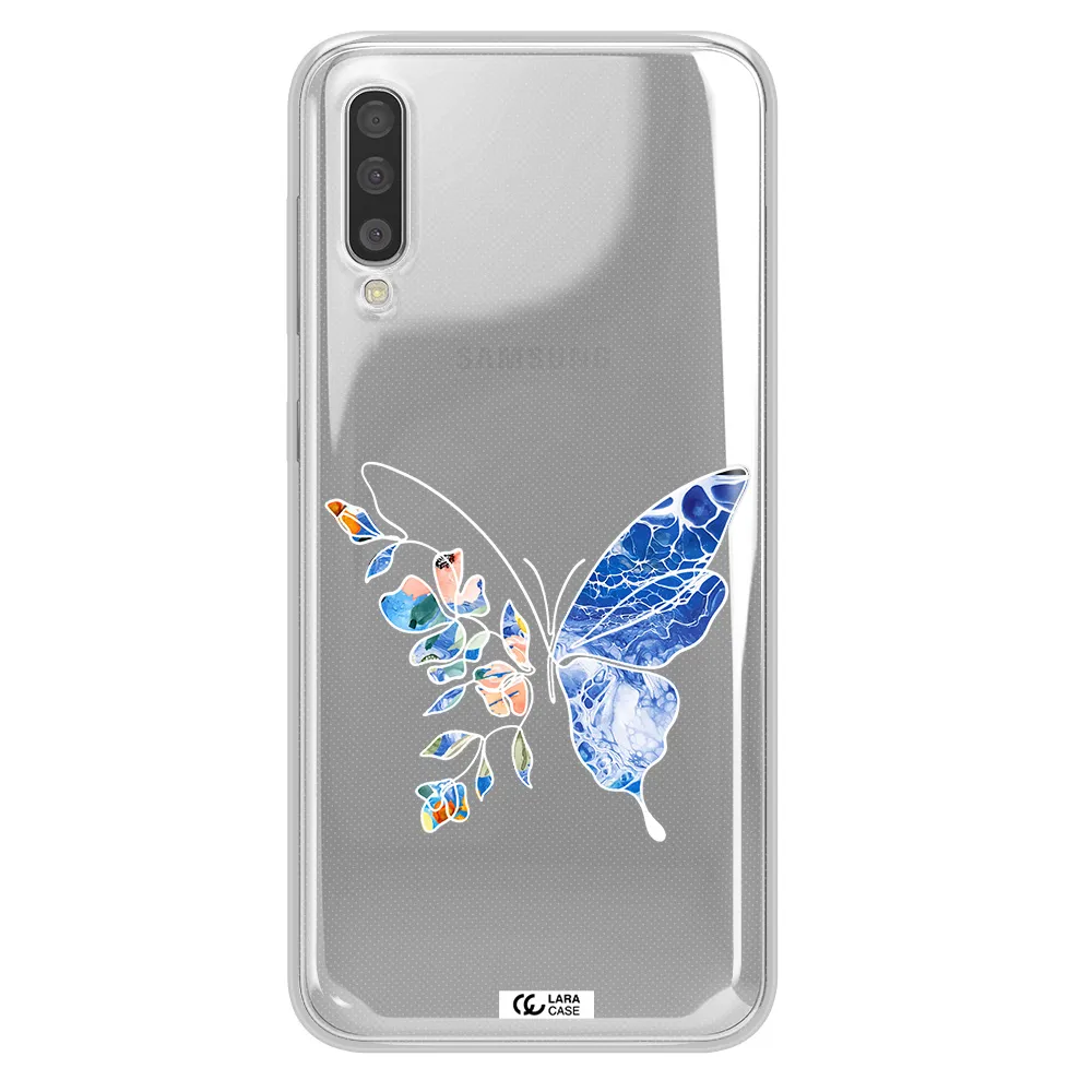 Line Butterfly Samsung A50S Clear Tpu Case