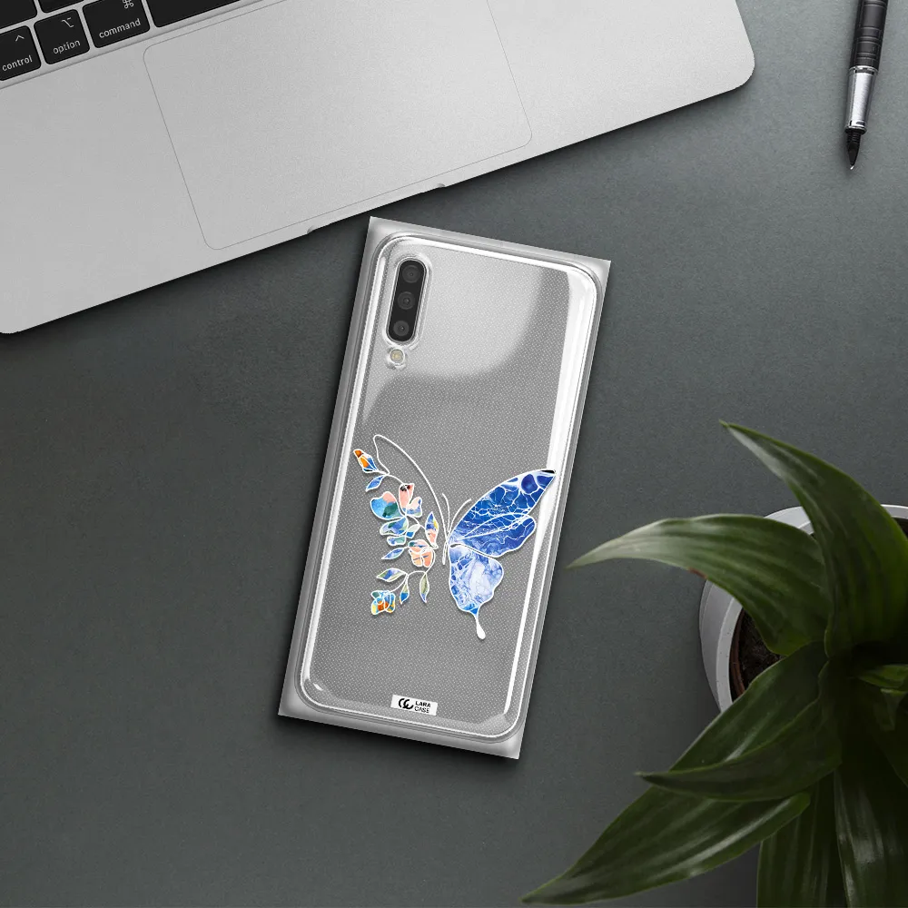 Line Butterfly Samsung A50S Clear Tpu Case