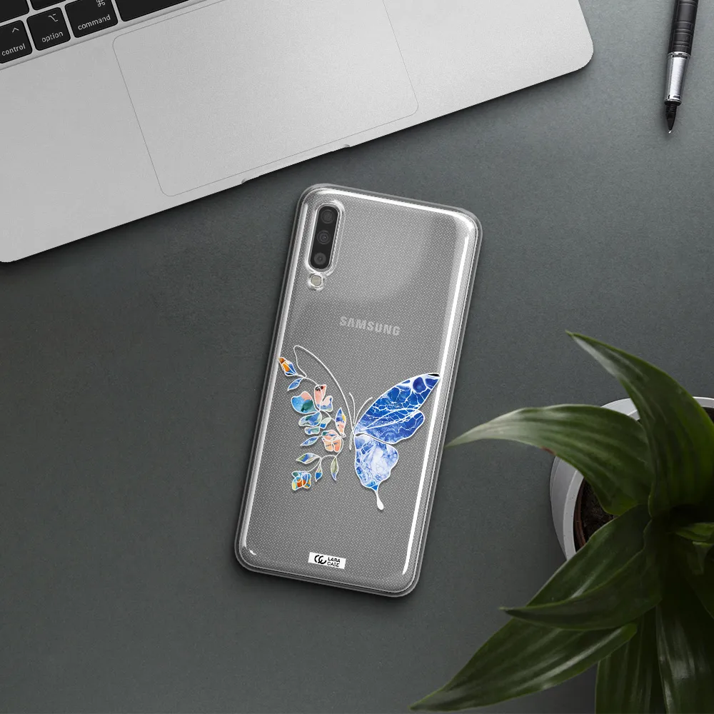 Line Butterfly Samsung A70 Clear TPU Case