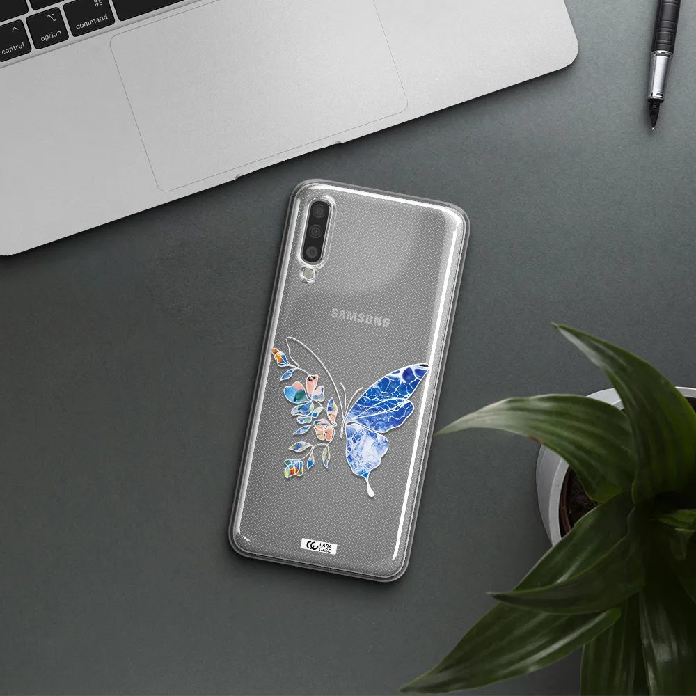 Line Butterfly Samsung A70S Clear Tpu Case