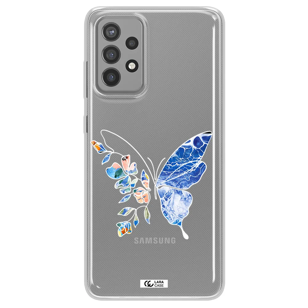 Line Butterfly Samsung A72 Clear TPU Case