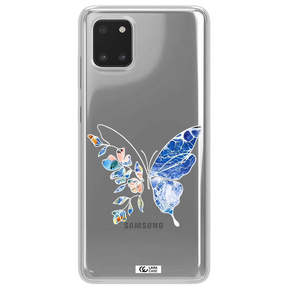 Line Butterfly Samsung A81 Clear TPU Case