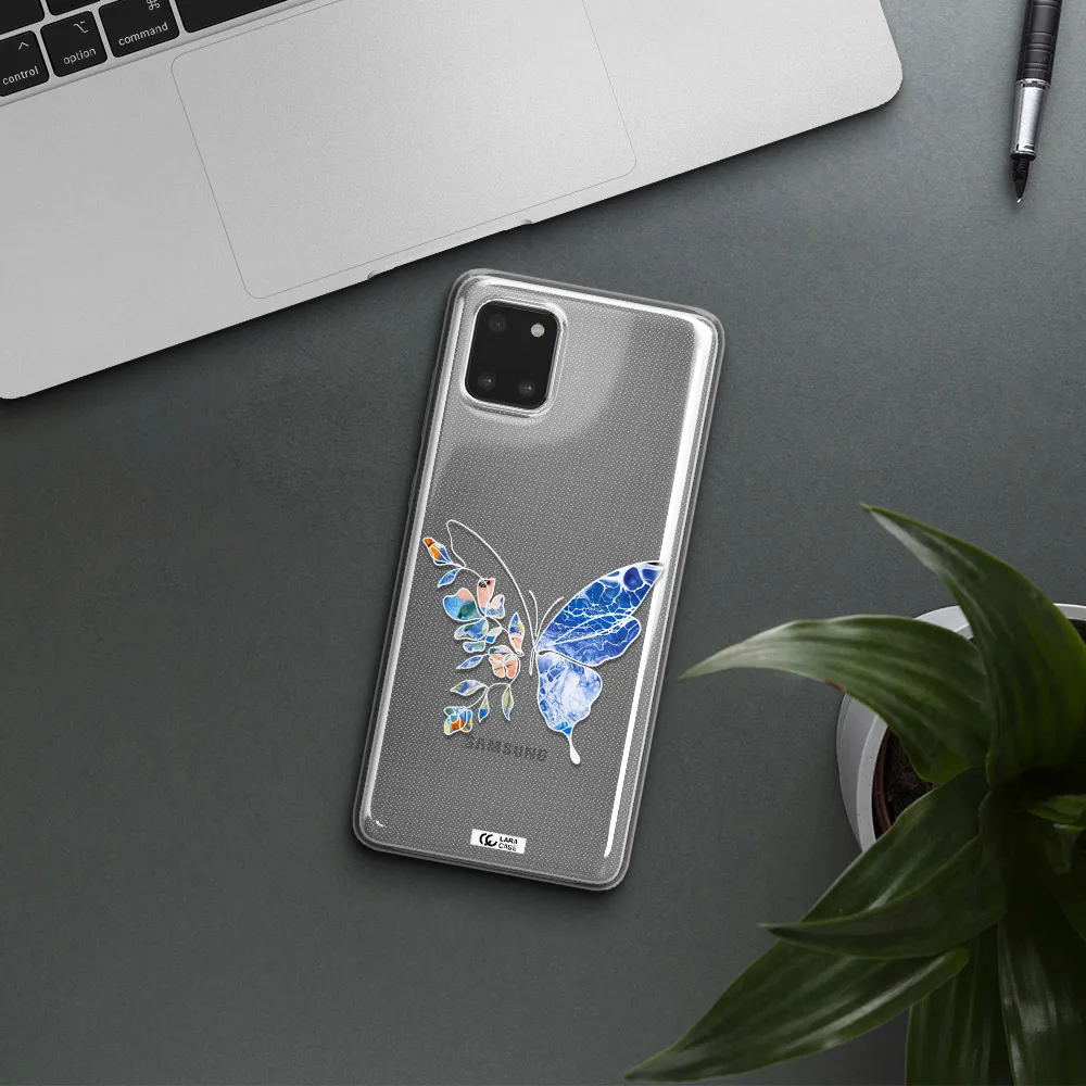 Line Butterfly Samsung A81 Clear TPU Case