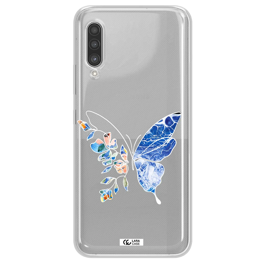 Line Butterfly Samsung A90 Clear TPU Case