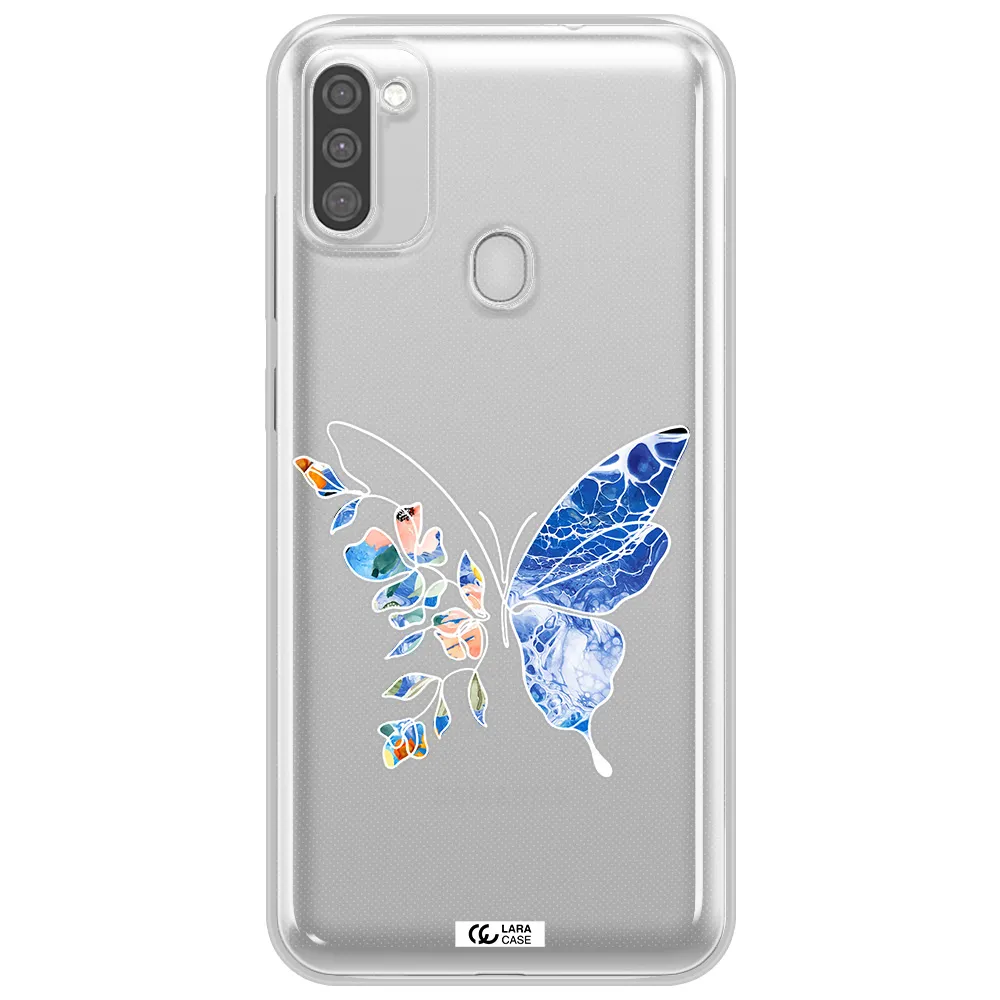 Line Butterfly Samsung M11 Clear TPU Case