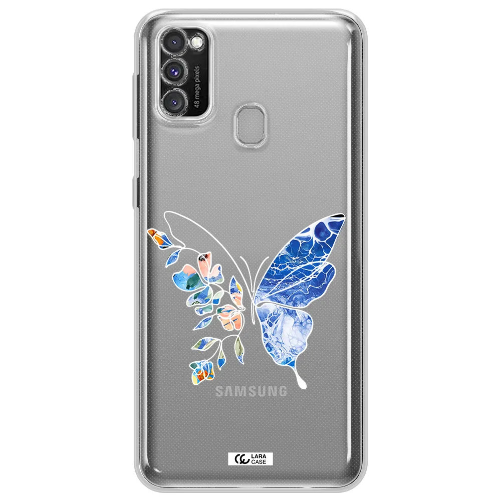 Line Butterfly Samsung M30S Clear TPU Case