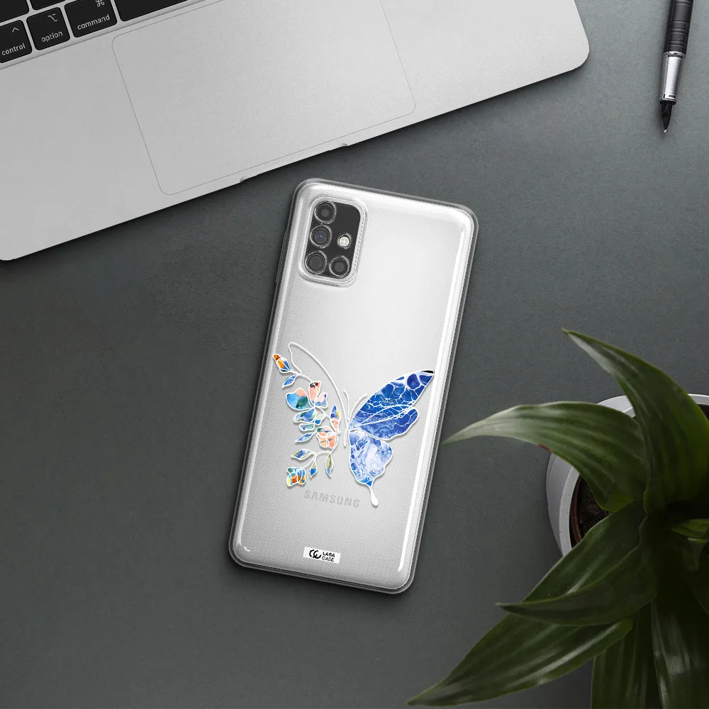 Line Butterfly Samsung M51 Clear TPU Case