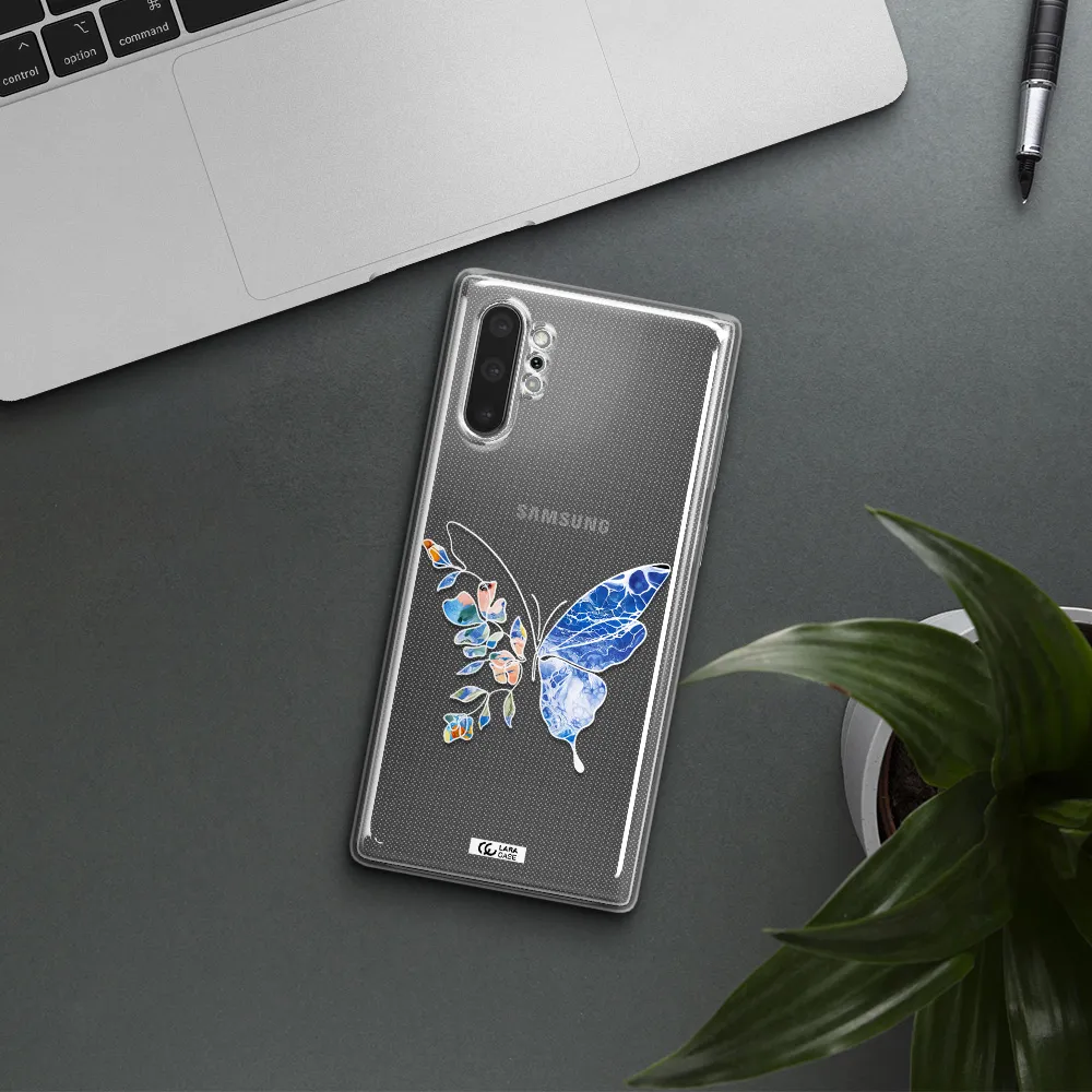 Line Butterfly Samsung Note 10 Plus Clear TPU Case