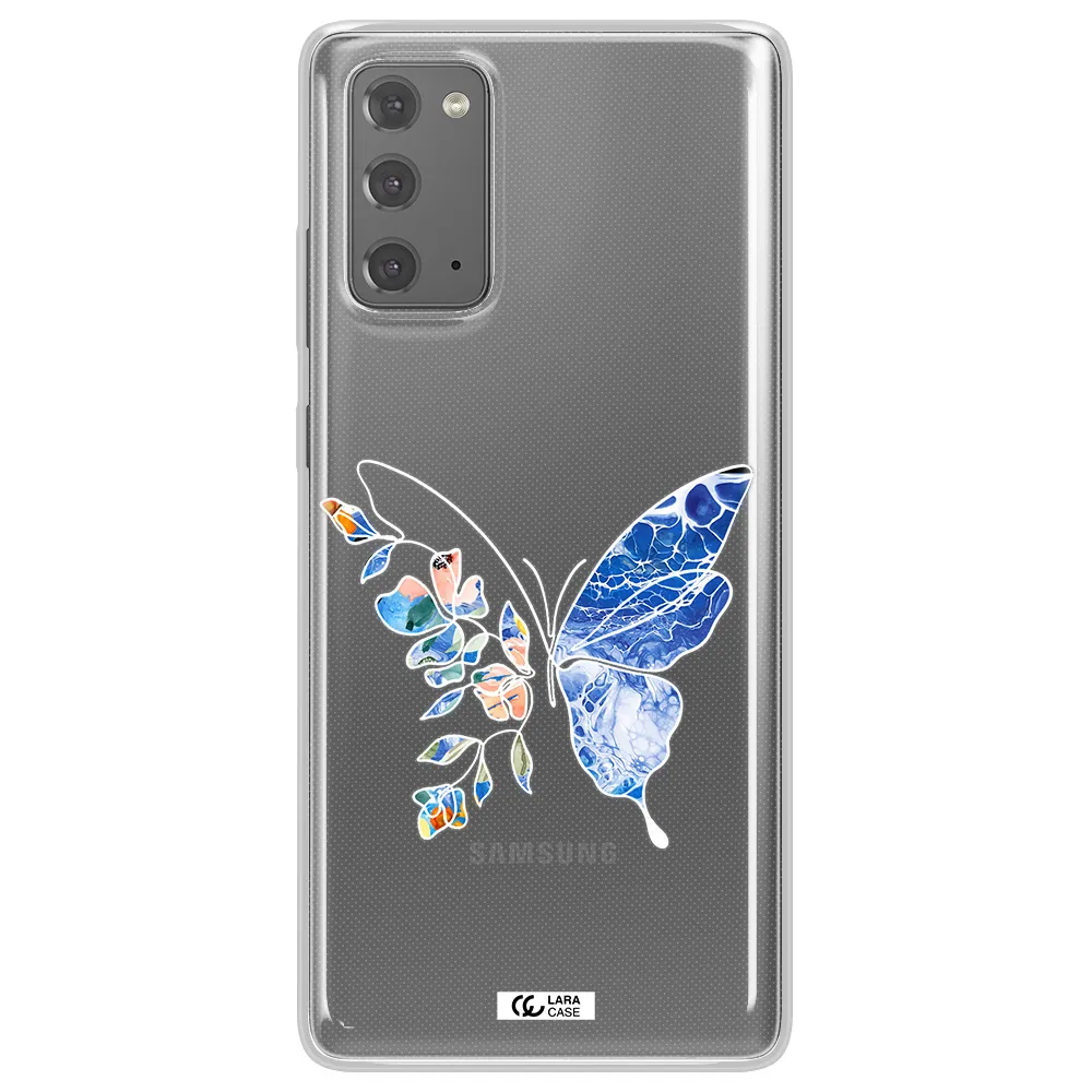 Line Butterfly Samsung Note 20 Clear TPU Case