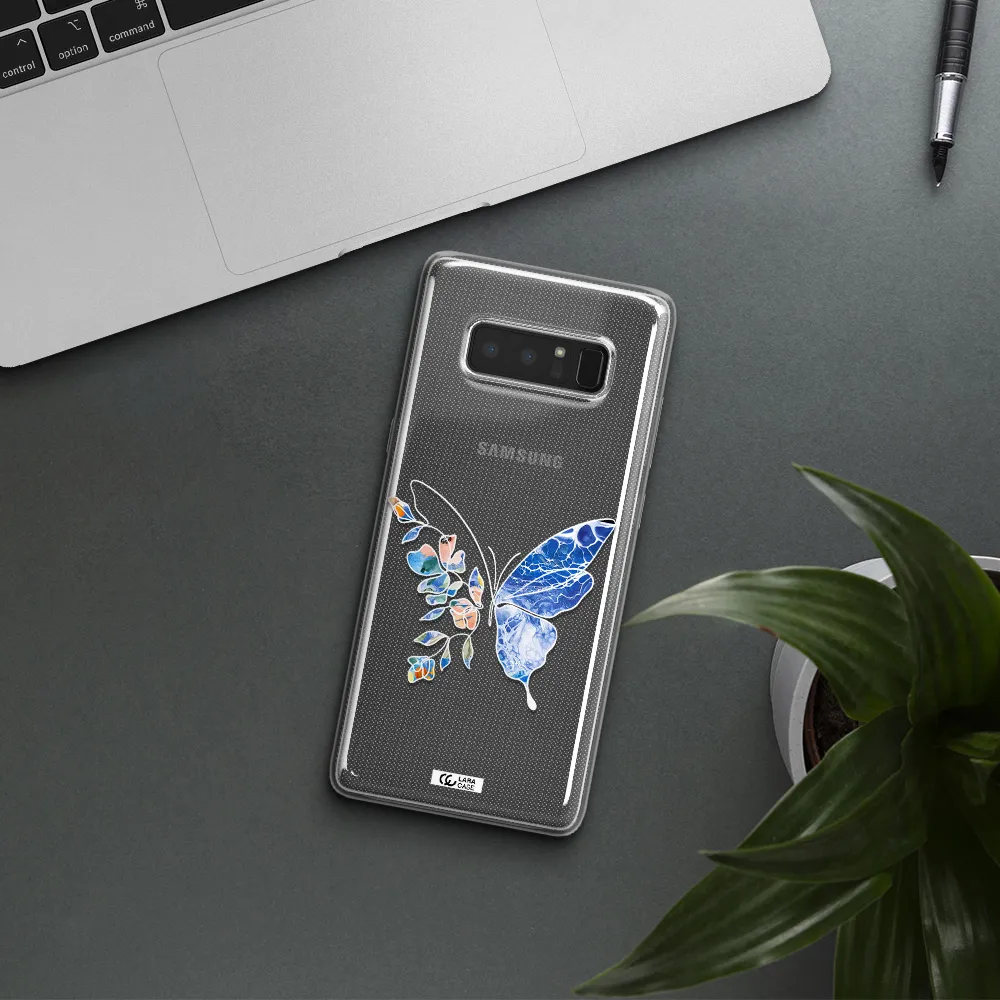 Line Butterfly Samsung Note 8 Clear TPU Case